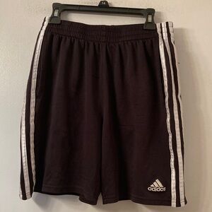 Adidas Black Shorts with White Stripes - Boy’s L (14/16)